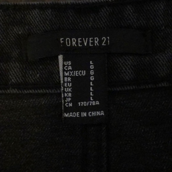 Forever 21 Mini Black Jean skirt - Picture 3 of 3